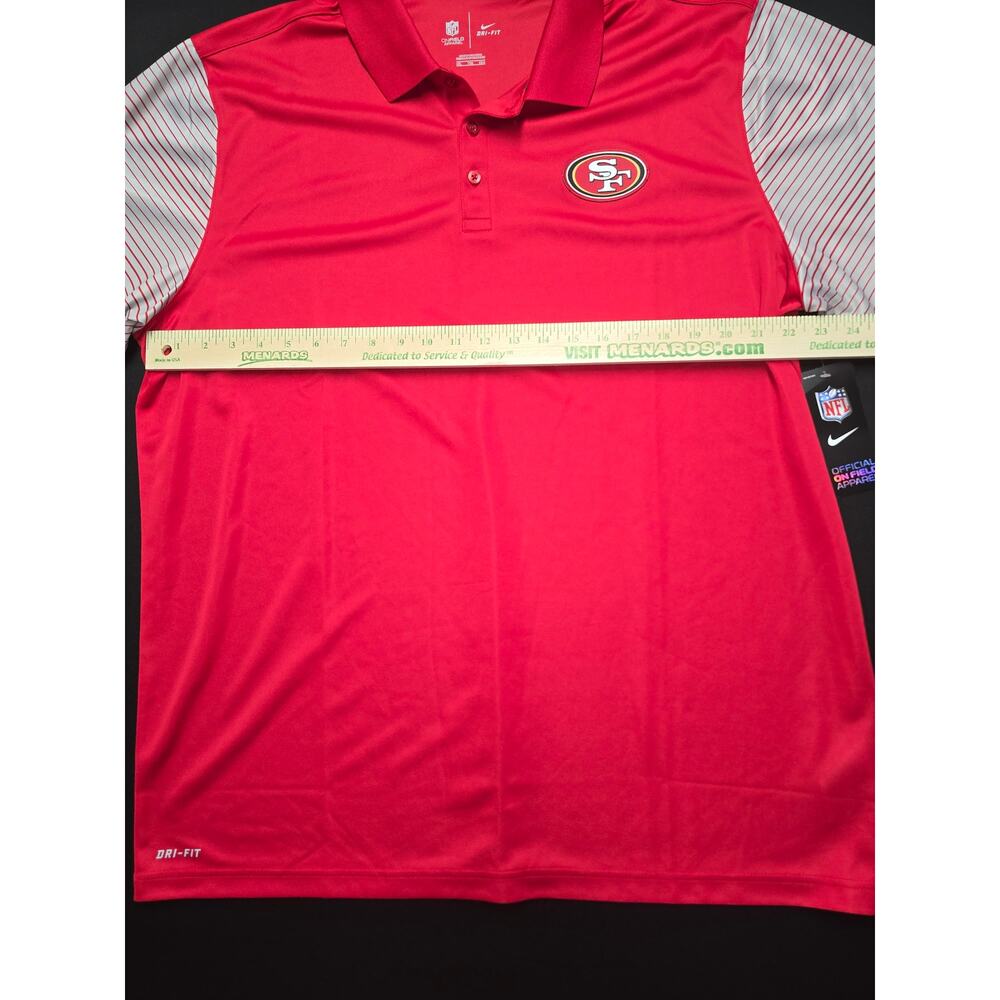 Nike Dri-FIT San Francisco 49ers Polo Shirt Mens 2XL Red NFL On Field NWT - Picture 11 of 11